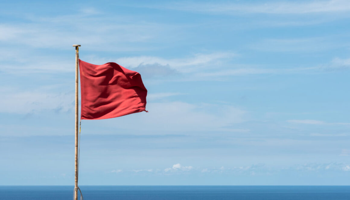 Danger Flag At A Shotgun Range