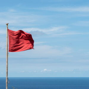 Danger Flag At A Shotgun Range